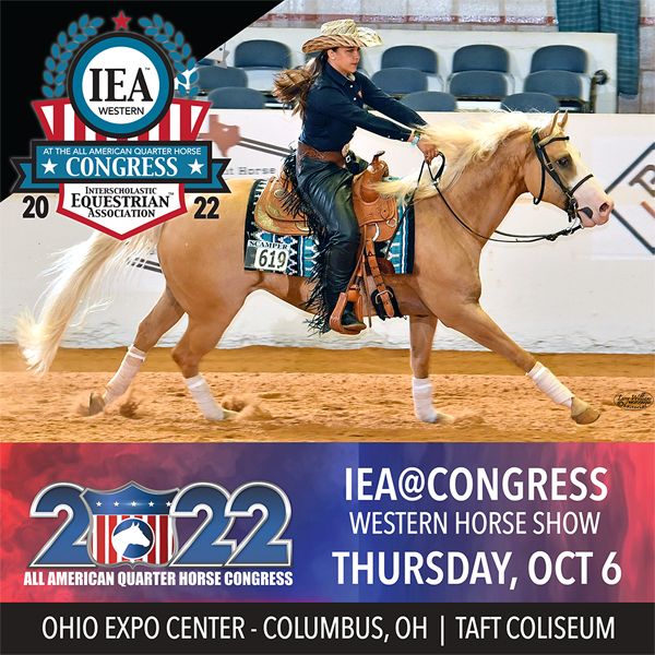 IEA to Host 2nd Western Show and NYATT Team During 2022 Quarter Horse Congress