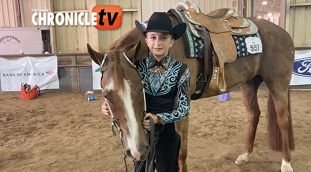 Liv Winter wins the L1 13 & Under Horsemanship at AQHYA Youth World!