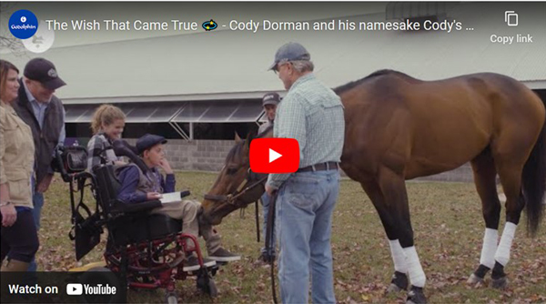 The Wish That Came True – Cody Dorman and His Namesake, Cody’s Wish