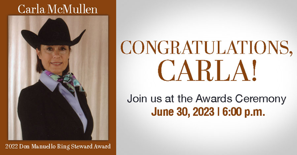 Carla McMullen is APHA’s 2022 Don Manuello Ring Steward Award Winner