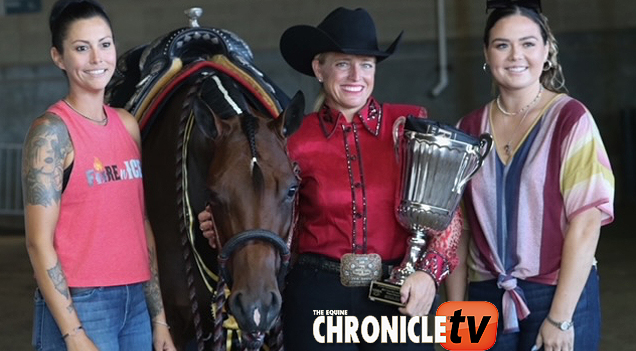 Shannon Curl Holbin and Dark Ladie win BCF 3 YO Limited Open Western Pleasure