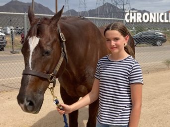 Rose Amala and Pawn Star win L1 Youth Western Horsemanship