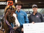 Bud Lyon and Sumac GunnaBeFlashy win the Headley Open Working Western Rail Stakes