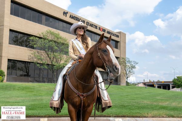 Miss Rodeo America Contestants Ride American Quarter Horses