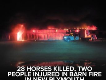 Barn Fire near New Plymouth, Idaho, Kills 28 horses and Injures 2 Employees