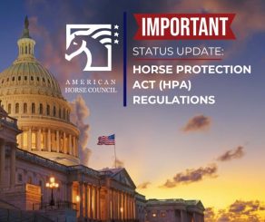 Important Status Update: Horse Protection Act Regulations