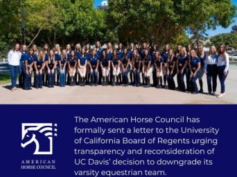 American Horse Council Letter to the University of California Board of Regents