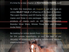 Masterson Farms Online Select Sale