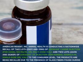 Nationwide Recall Alert for Two Lots of Adequan Canine & Two Lots of Adequan IM Equine