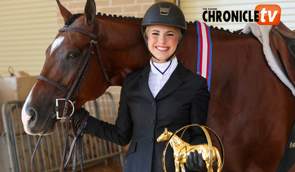 Hannah Kate Pipkin and Im Huntin No Doubt win Gold in L3 Hunt Seat Equitation 13 & U
