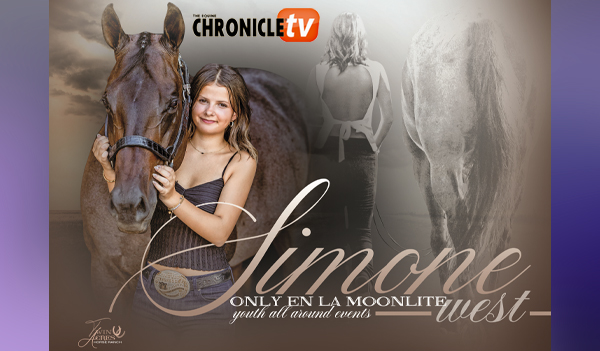 Simone West and Only En La Moonlite Champion the World Show