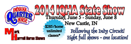 Showbill Now Available For 2014 Indy Circuit/IQHA State Show- 8 Judges in Newcastle