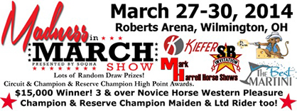 Judges and Showbill Announced For 2014 Madness in March Show, March 27-30 in OH