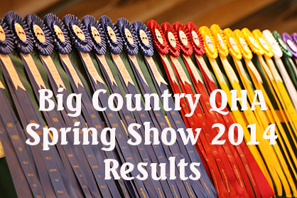 Day 1 Results From 2014 Big Country QHA Spring Show, Waco, TX