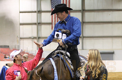 Dad’s Turn in the Winner’s Circle; Robert Huver and All But Sudden Win Amateur Western Riding