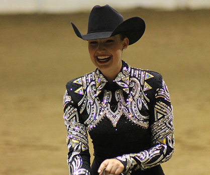 Hannah Friedl of Austria and Rip City Zip Win Novice Amateur Horsemanship at QH Congress