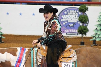 Darcie Winiewicz Wins First APHA World Title With A Krymsun Legacy in Novice Amateur Trail