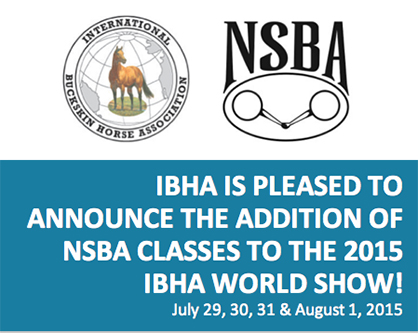 IBHA Announces Addition of NSBA Classes to 2015 World Show