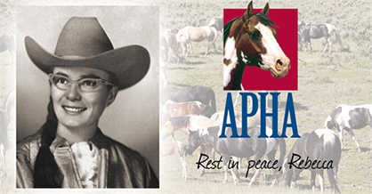 APHA Founder Rebecca Tyler Lockhart Has Passed