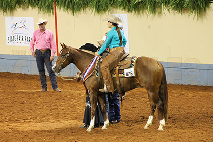 Shelby Reine and Keepyourgunsloaded Win AQHYA Ranch Riding