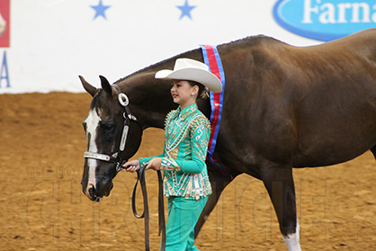 First AjPHA Youth World Showmanship Winners are Woodruff, Cardenas, and Christensen