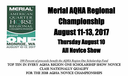 AQHA Regional Championship Coming to Monroe, WA, August 11-13