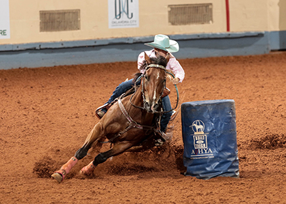 Open Barrel Race at AQHA Youth World Show