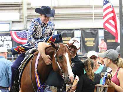 Angela Wade Sweeps Amateur Trail at 2017 NSBA World With A Soxy Dream AND The Perfect Kryme