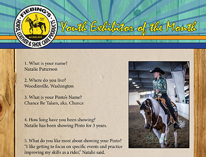 PtHA Youth Exhibitor of the Month is Natalie Patterson