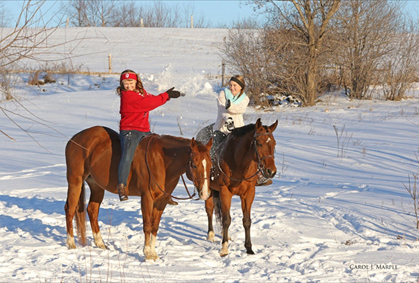 EC Photo of the Day- Horseback Snowball Fight!