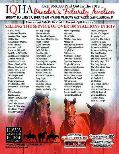 Iowa QH 2019 Breeder’s Futurity Auction Gearing Up For Biggest Sale Yet