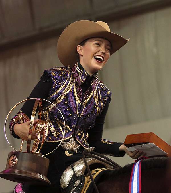 Caroline Nielson and Theonlykisstoenvy Win AQHA Youth World 14-18 Western Riding