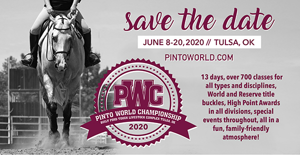 2020 Pinto World Show and Color Breed Congress Dates Announced