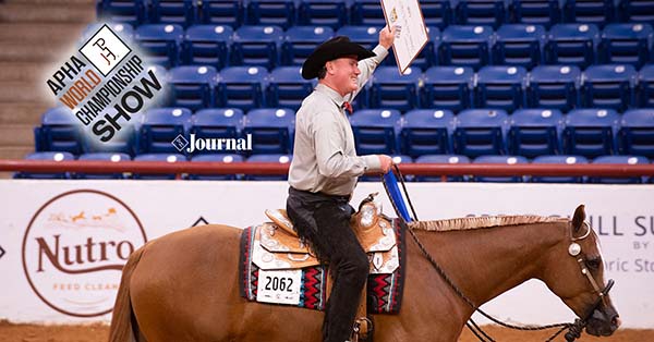 Tim Snapp and Good To Know Win Breeders Trust Non Pro 3-Year-Old WP at APHA World