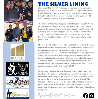 Silver Lining at the Silver Dollar- Daily Stride #4