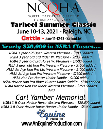 NCQHA Tarheel Summer Classic- June 10-13
