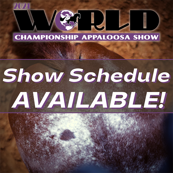 2021 Appaloosa World Show Schedule Now Available