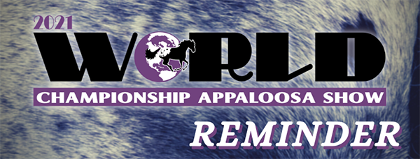 Attention ApHC Regional Clubs and World Show Participants