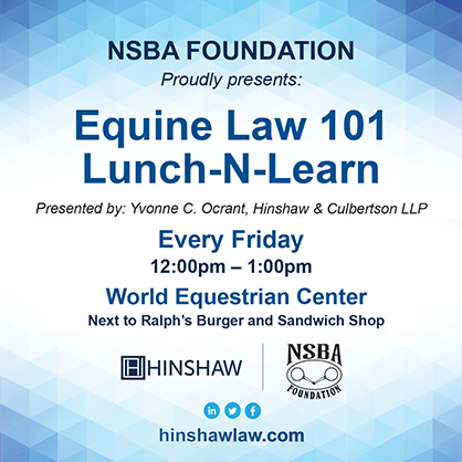 Equine Law 101- Lunch and Learn With NSBA