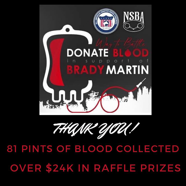 81 Pints Donated for OQHA/OAQHA Blood Drive For Brady Martin