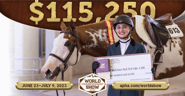More than $100,000 in Scholarships for YOUth at the 2023 APHA World Championship Show