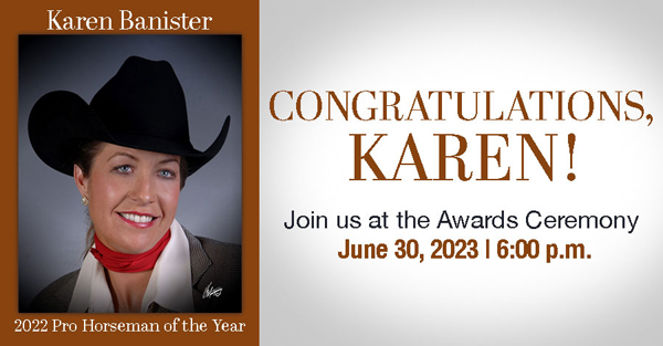 Karen Banister Named 2022 Markel Professional Horseman of the Year