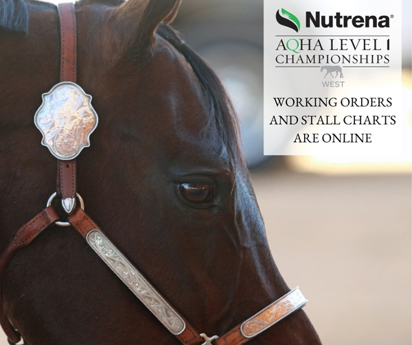 AQHA L1 West Working Orders and Stall Assignments Now Online