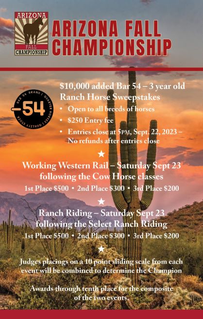 AZ Fall Championship Announces New All Breed Ranch Challenge with $10,000 Added!