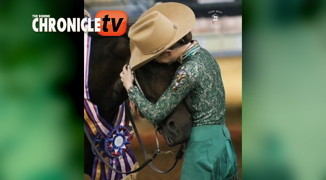 Alexandra Rippeon and ItzOnly Make Believe win L3 Youth 13 & U Horsemanship at the AQHYA World Show!