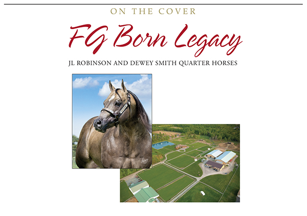 On The Cover – FG Born Legacy – JL Robinson & Dewey Smith Quarter Horses