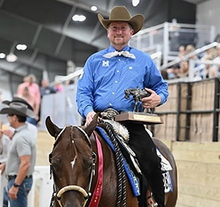 Kyle Dougherty and Slow Southern Drawl win NSBA 3 YO Limited Rider Western Pleasure Futurity