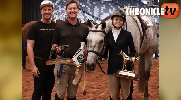 Isabella Agliano and Zane Gray crowned 2025 AQHYA L2 Hunter Hack World Champions