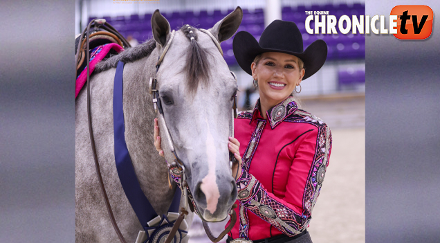 Kimber Mitchell and Certified Platinum win $5000 4YO Non Pro Western Pleasure in Ocala