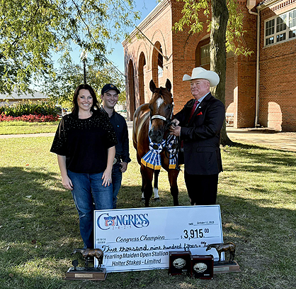 Survival to Show Ring Success: TB Double Feature and Jarrell Jackson Earn Yearling Maiden Open Stallion Stakes Title for Terry Bradshaw